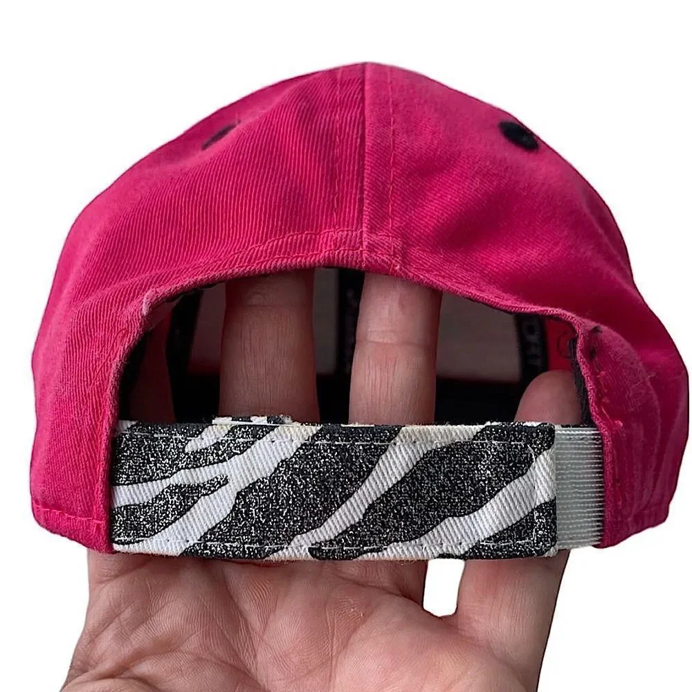 Youth New Era Toronto Blue Jays Pink Zebra Print 9FORTY Adjustable Hat Cap